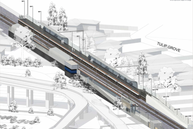 Preliminary design for the Southland train station. SOURCE: Public Transport Victoria
